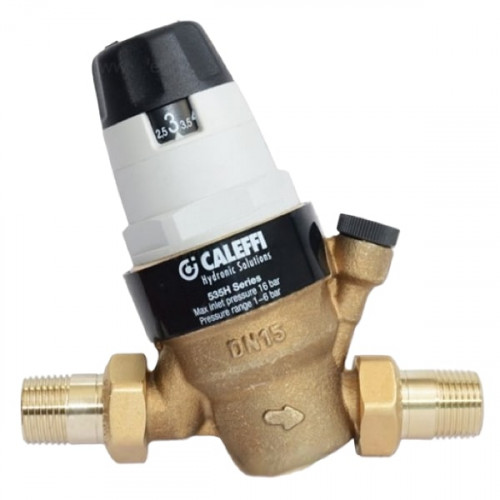 Редуктор тиску для гарячої води Caleffi 535060H 1" зі шкалою та виходом для манометра