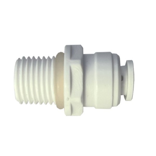 Фитинг прямой 1/4"-1/4" (трубка-резьба) с резинкой