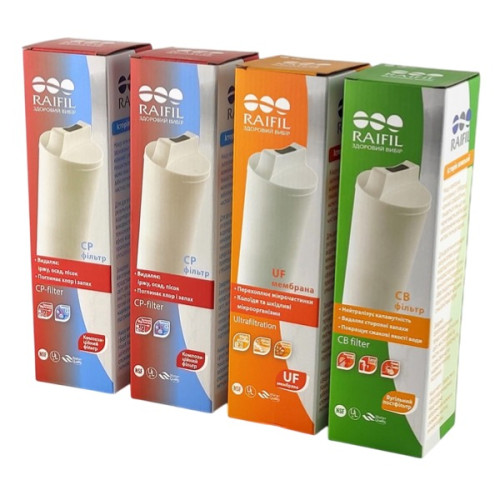 Річний набір картриджів 4 шт (CP+CP+UF+CB)  для Raifil NOVO 3 Compact