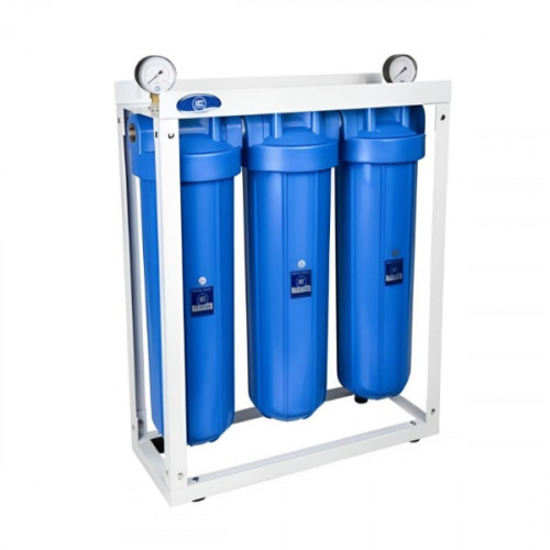 Тройная система корпусов Big Blue 20 в металлической рамке Aquafilter HHBB20B