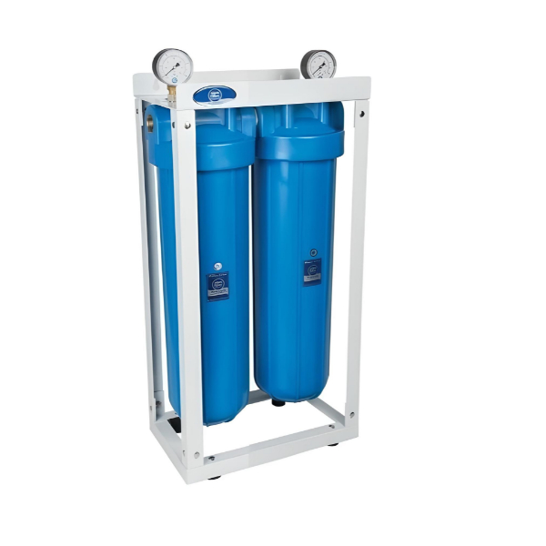 Двойная система корпусов Big Blue 20 в металлической рамке Aquafilter HHBB20A